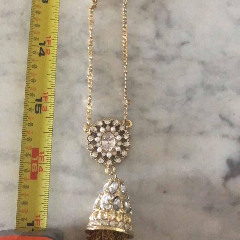 Lia Sophia 16 inch gold colored necklace